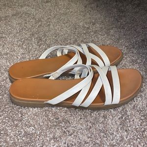 White slip Sandles size 9